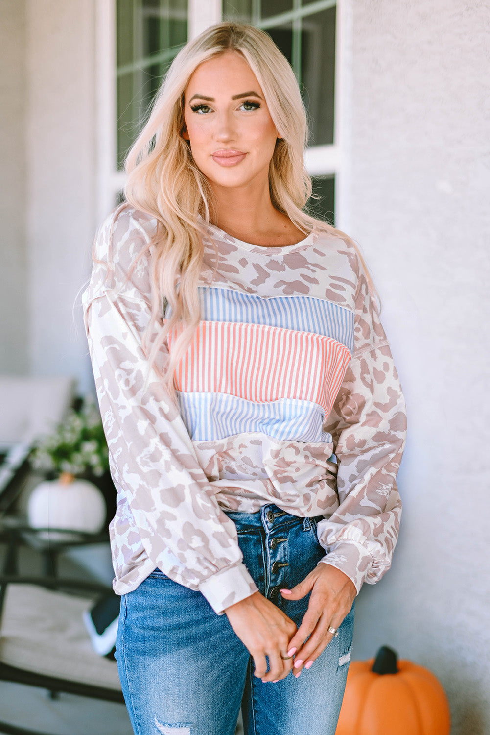 Color Block Dropped Shoulder Tee